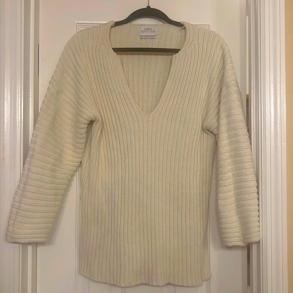 UO Double Bottom Split Hem Oversized Sweater